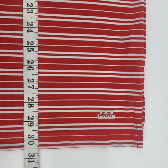 St Louise Cardinal Men's Large Red Stripes TX3 Cool SS Golf Polo Shirt MLB - Picture 6 of 8